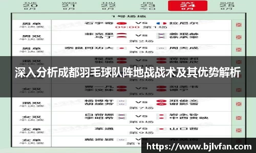 深入分析成都羽毛球队阵地战战术及其优势解析